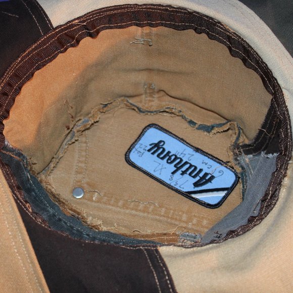 Patchwork Hat made from upcycled Carhartt clothing sz 7 5/8 or XL cowboy fedora main image 8